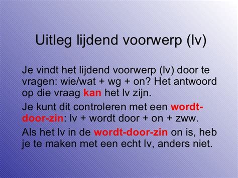 wat is het lv|Lijdend voorwerp .